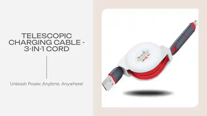 Telescopic Charging Cable - 3-in-1 Cord by@Outfy
