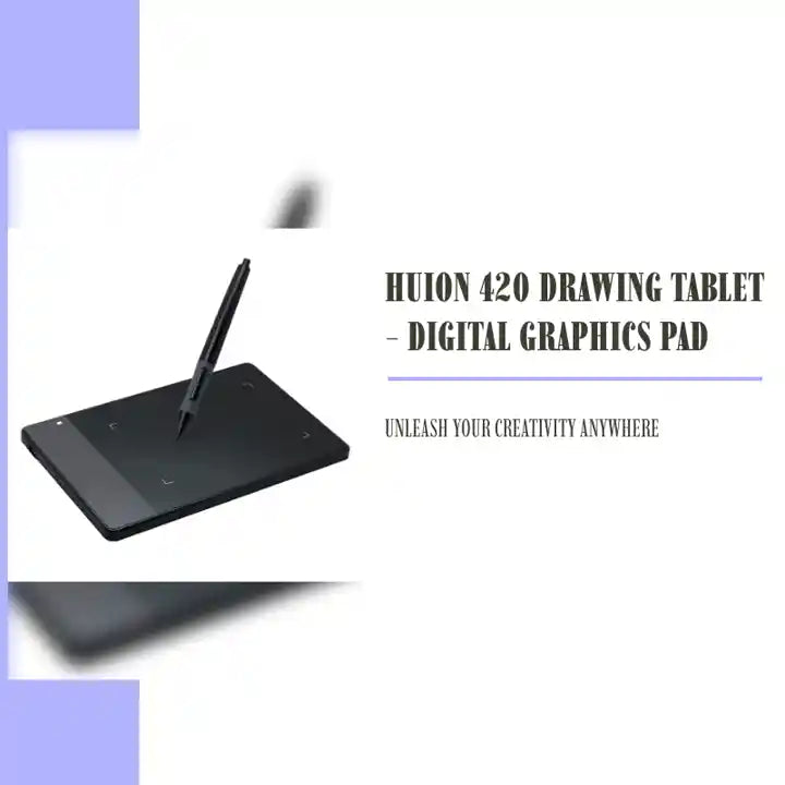HUION 420 Drawing Tablet - Digital Graphics Pad by@Outfy