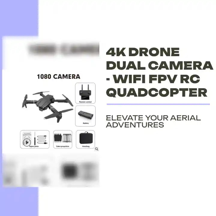 4K Drone Dual Camera - WiFi FPV RC Quadcopter by@Outfy