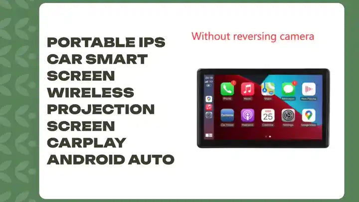 Portable IPS Car Smart Screen Wireless Projection Screen Carplay Android AUTO by@Outfy