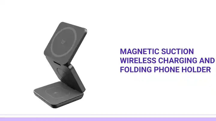 Magnetic Suction Wireless Charging And Folding Phone Holder by@Outfy