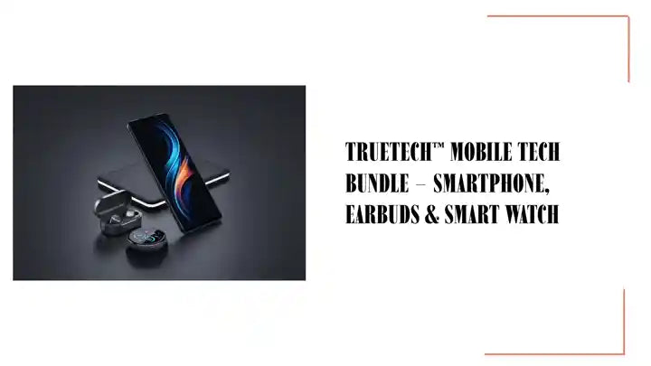 TrueTech&trade; Mobile Tech Bundle &ndash; Smartphone, Earbuds &amp; Smart Watch by@Outfy