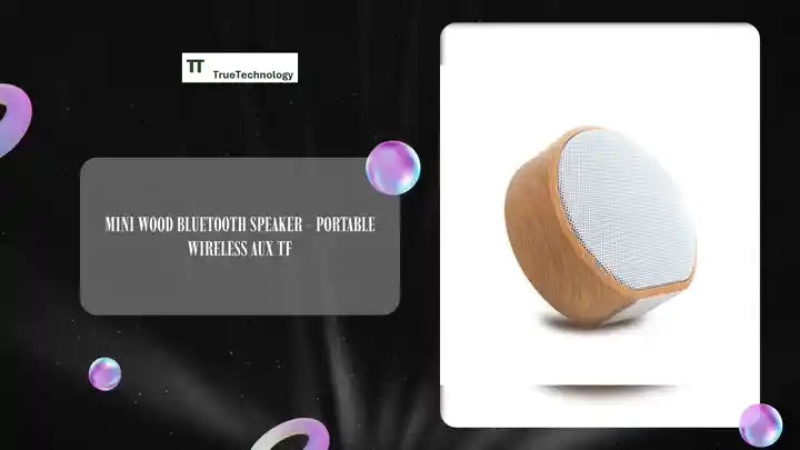 Mini Wood Bluetooth Speaker - Portable Wireless AUX TF by@Outfy