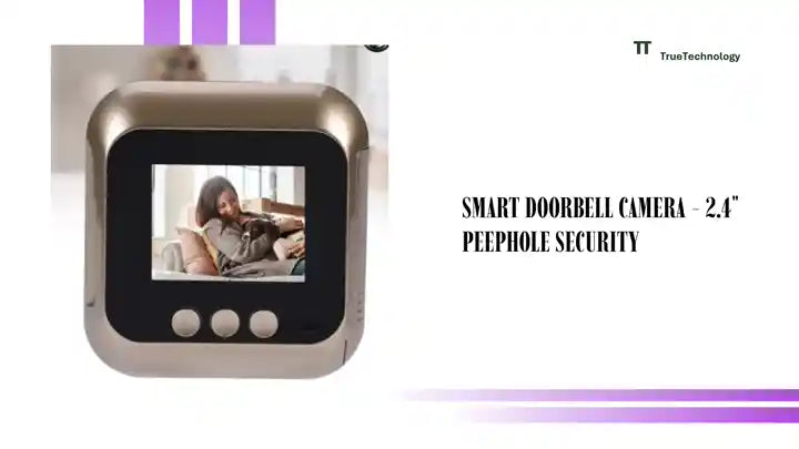 Smart Doorbell Camera - 2.4" Peephole Security by@Outfy