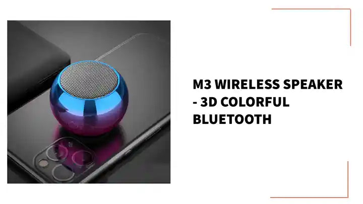 M3 Wireless Speaker - 3D Colorful Bluetooth by@Outfy