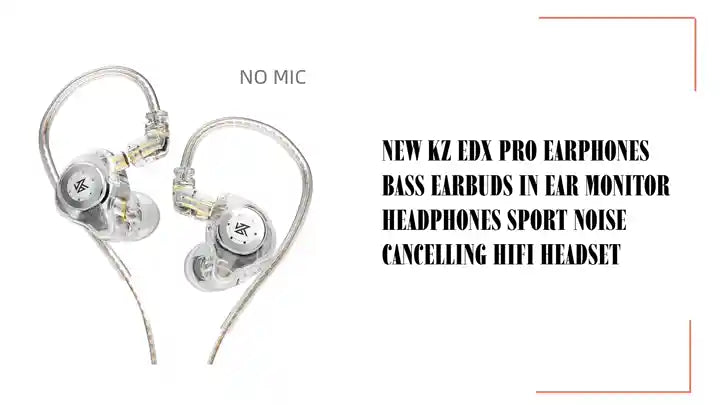New KZ EDX Pro Earphones Bass Earbuds In Ear Monitor Headphones Sport Noise Cancelling HIFI Headset by@Outfy