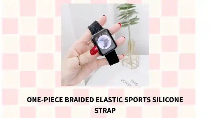 One-piece Braided Elastic Sports Silicone Strap by@Outfy