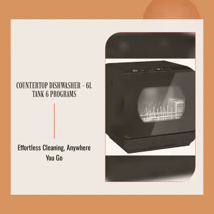 Countertop Dishwasher - 6L Tank 6 Programs by@Outfy