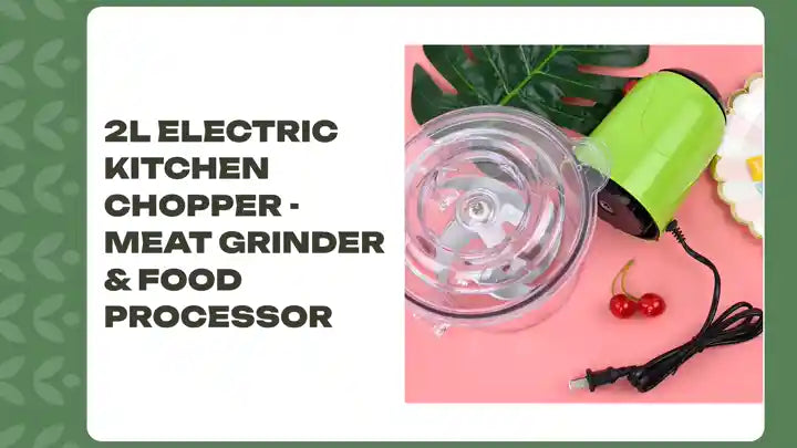 2L Electric Kitchen Chopper - Meat Grinder &amp; Food Processor by@Outfy
