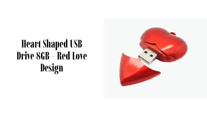 Heart Shaped USB Drive 8GB - Red Love Design by@Outfy