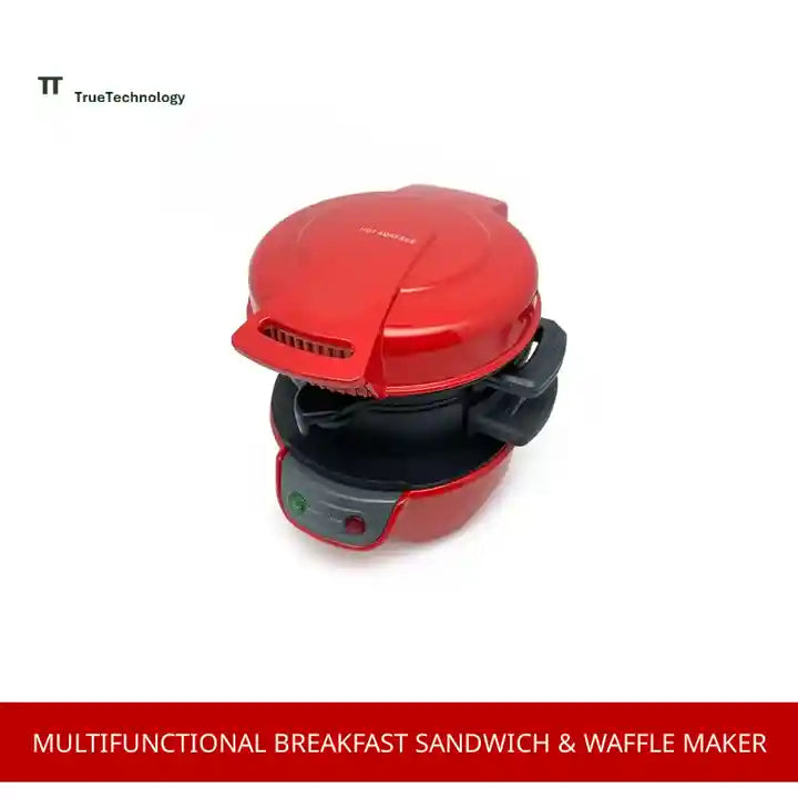 Multifunctional Breakfast Sandwich &amp; Waffle Maker by@Outfy