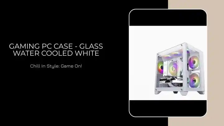 Gaming PC Case - Glass Water Cooled White by@Outfy