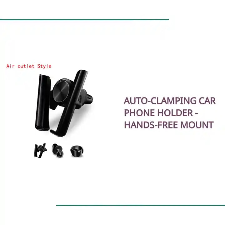 Auto-Clamping Car Phone Holder - Hands-Free Mount by@Outfy