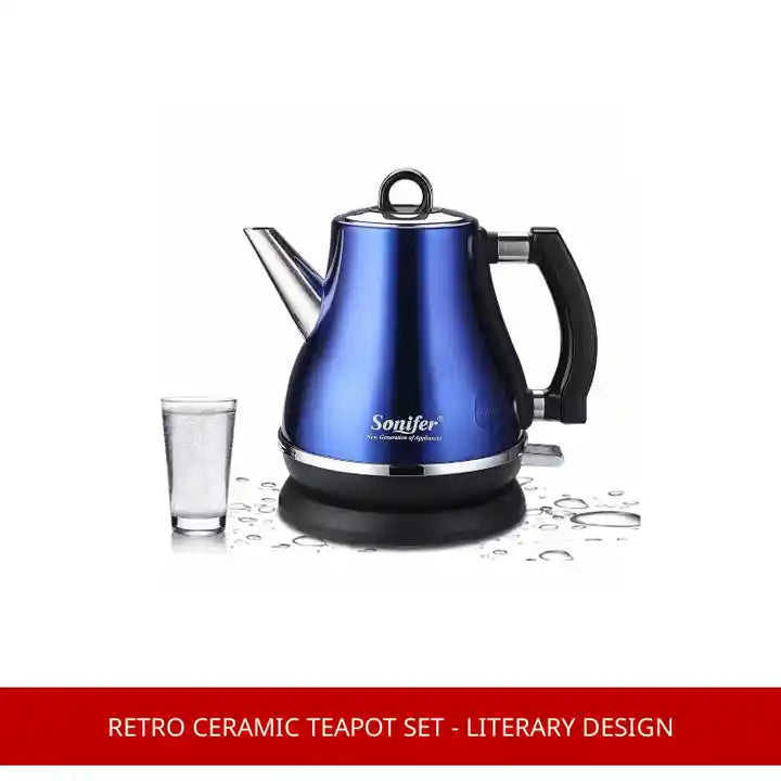 Retro Ceramic Teapot Set - Literary Design by@Outfy