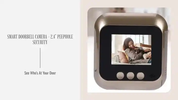 Smart Doorbell Camera - 2.4" Peephole Security by@Outfy