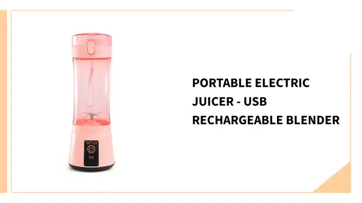 Portable Electric Juicer - USB Rechargeable Blender by@Outfy