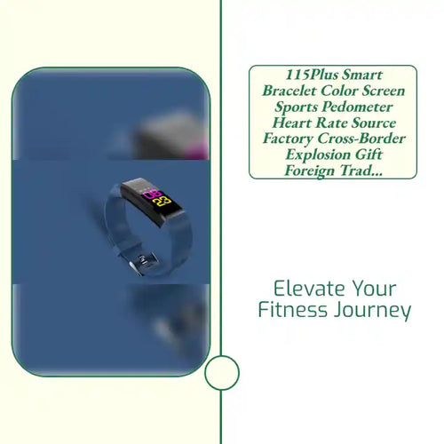 115Plus Smart Bracelet Color Screen Sports Pedometer Heart Rate Source Factory Cross-Border Explosion Gift Foreign Trade by@Outfy