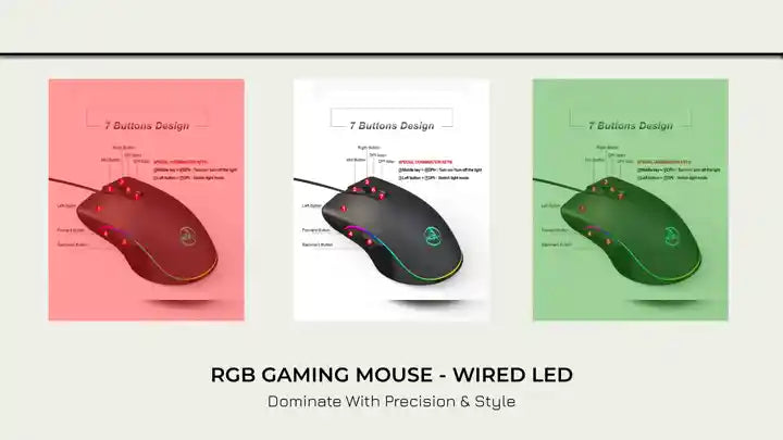 RGB Gaming Mouse - Wired LED by@Outfy