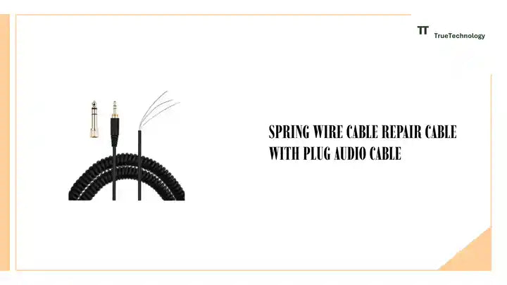 Spring Wire Cable Repair Cable With Plug Audio Cable by@Outfy