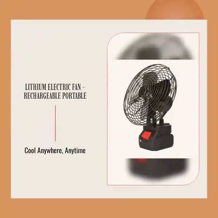 Lithium Electric Fan - Rechargeable Portable by@Outfy