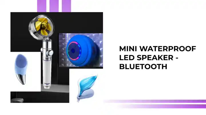 Mini Waterproof LED Speaker - Bluetooth by@Outfy