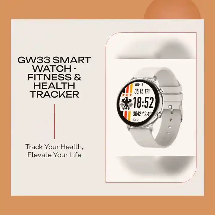 GW33 Smart Watch - Fitness &amp; Health Tracker by@Outfy