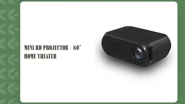 Mini HD Projector - 80" Home Theater by@Outfy