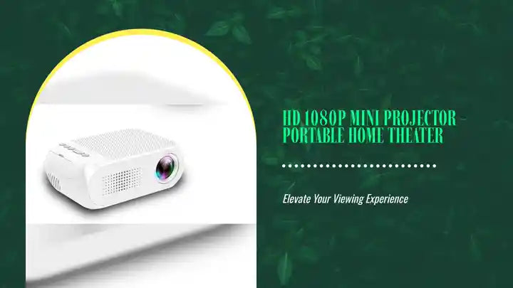 HD 1080P Mini Projector - Portable Home Theater by@Outfy
