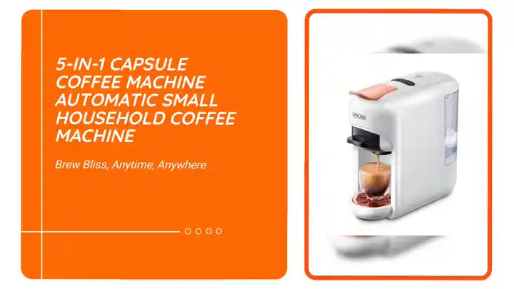 5-in-1 Capsule Coffee Machine Automatic Small Household Coffee Machine by@Outfy
