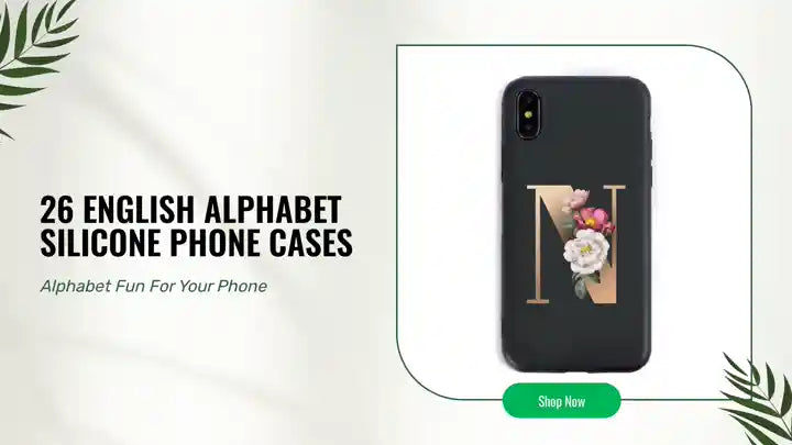 26 English Alphabet Silicone Phone Cases by@Outfy