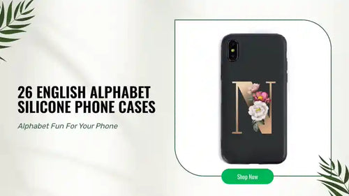 26 English Alphabet Silicone Phone Cases by@Outfy