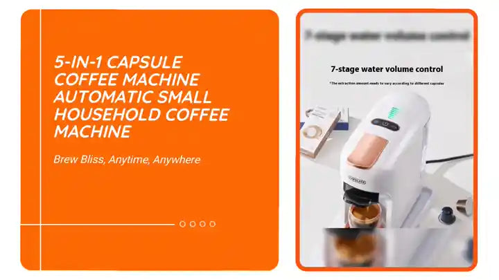5-in-1 Capsule Coffee Machine Automatic Small Household Coffee Machine by@Outfy