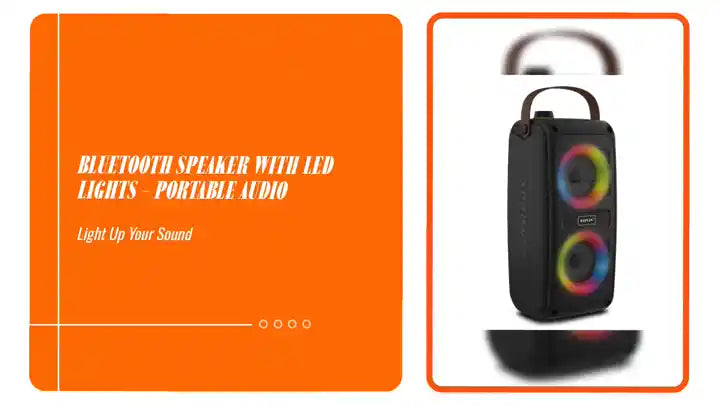Bluetooth Speaker with LED Lights - Portable Audio by@Outfy