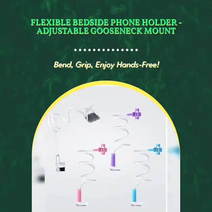 Flexible Bedside Phone Holder - Adjustable Gooseneck Mount by@Outfy