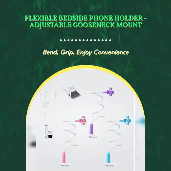 Flexible Bedside Phone Holder - Adjustable Gooseneck Mount by@Outfy
