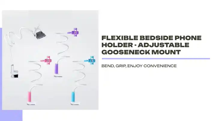 Flexible Bedside Phone Holder - Adjustable Gooseneck Mount by@Outfy